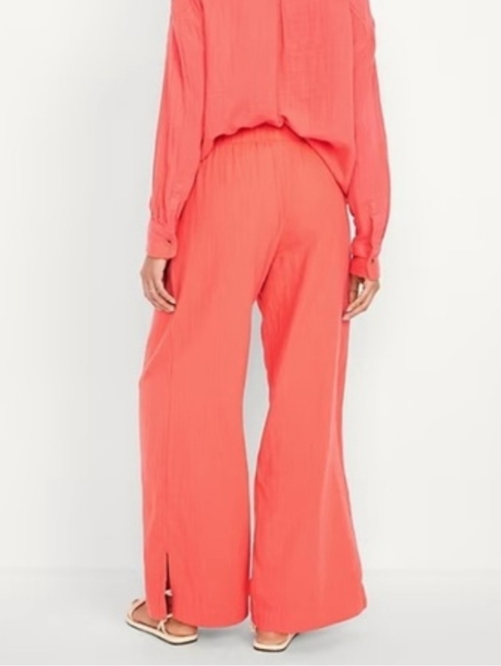 Cotton Wide Leg Pants - Picture 2 of 10